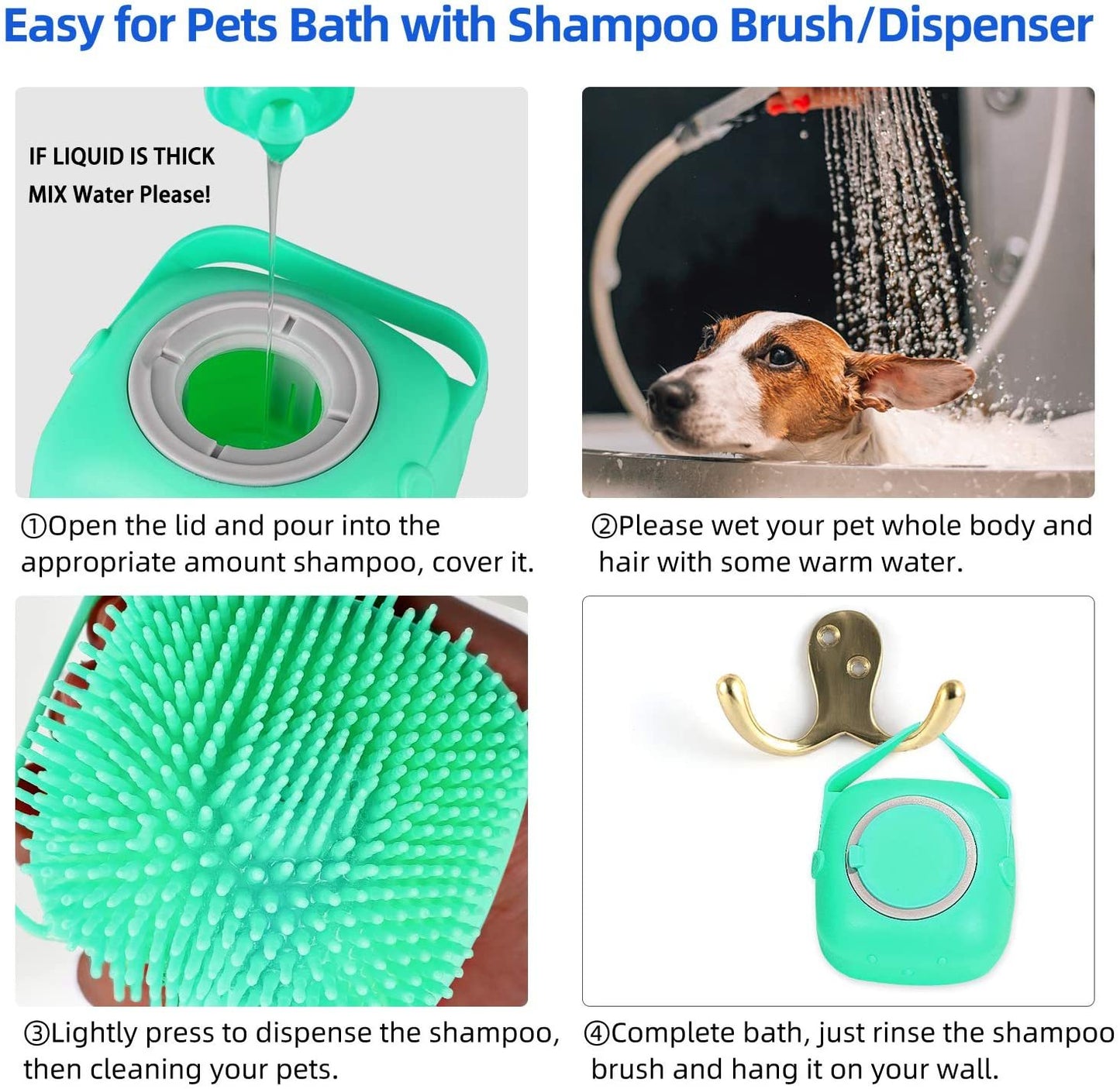 Pet Massager Brush for bath time