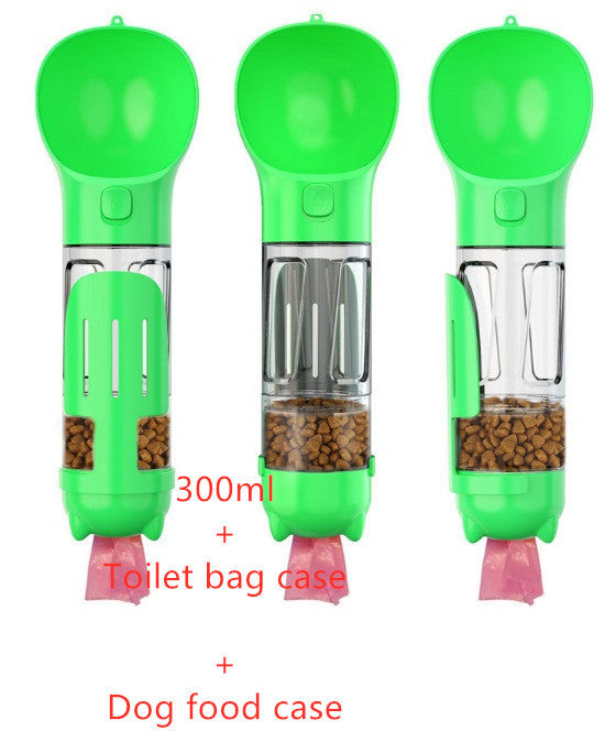 3 In 1 pet Bottle with water bowl, Feeder Bowl and Garbage Bag Storage