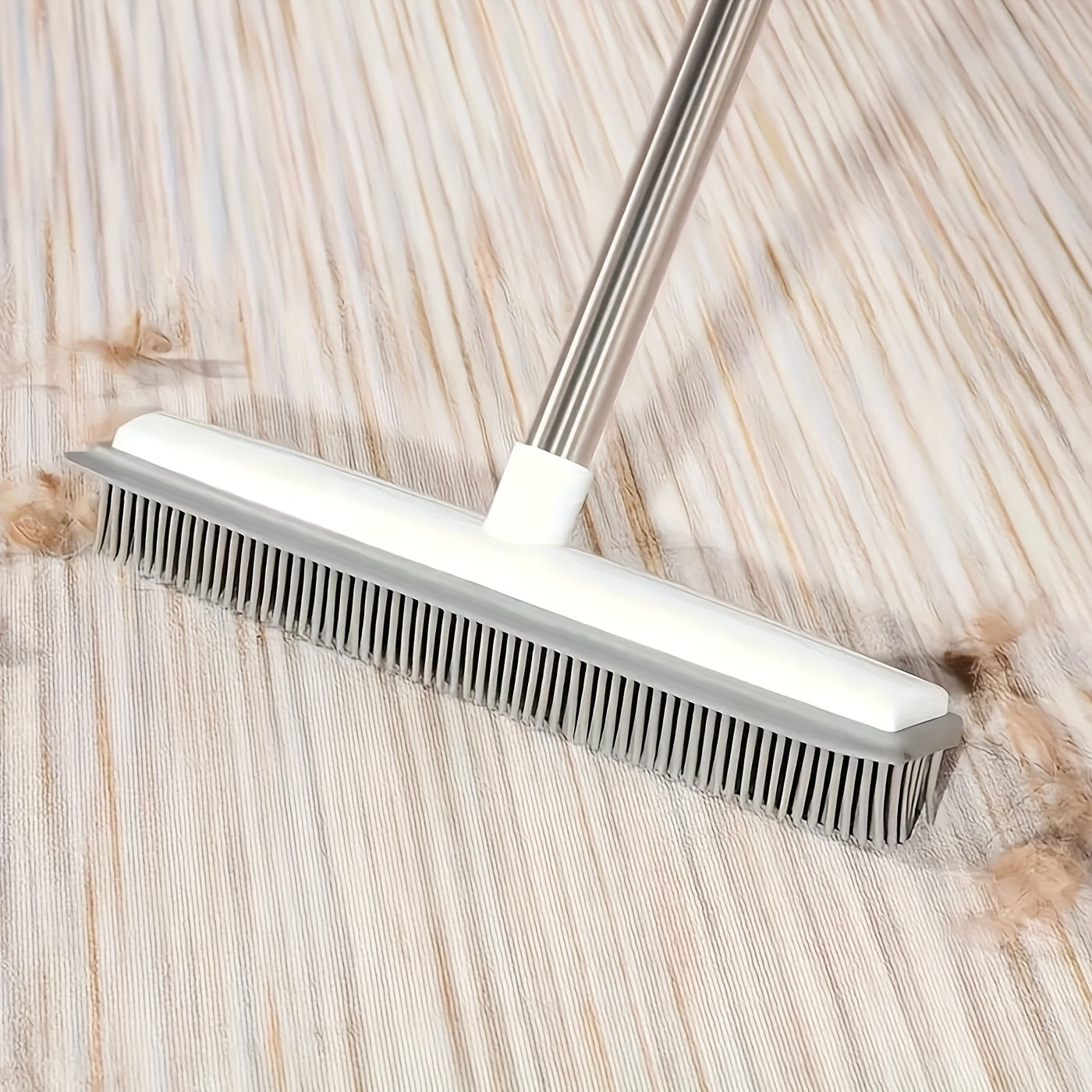 2-in-1 Pet Hair Removal Rubber Broom